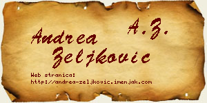 Andrea Zeljković vizit kartica